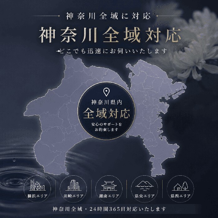 横浜中心・神奈川全域の対応エリアマップ｜村岡葬研葬儀社